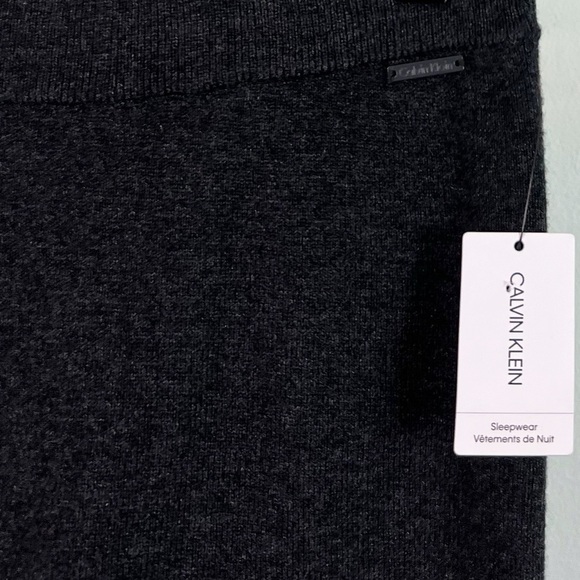 NWT Calvin Klein Sweater Lounge Sleep Short in Charcoal Heather - Picture 8 of 10